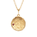 Aphrodite Goddess of Love Necklace with Garnet