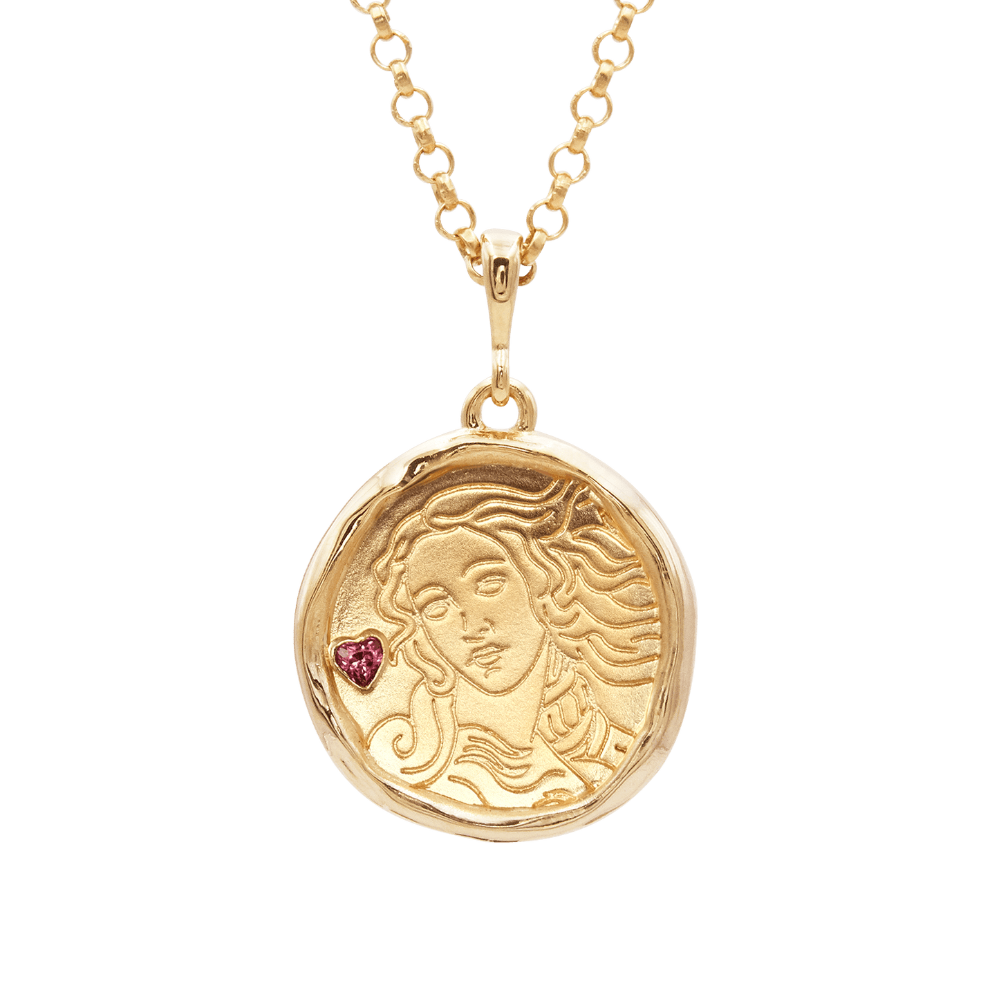 Aphrodite Goddess of Love Necklace with Garnet