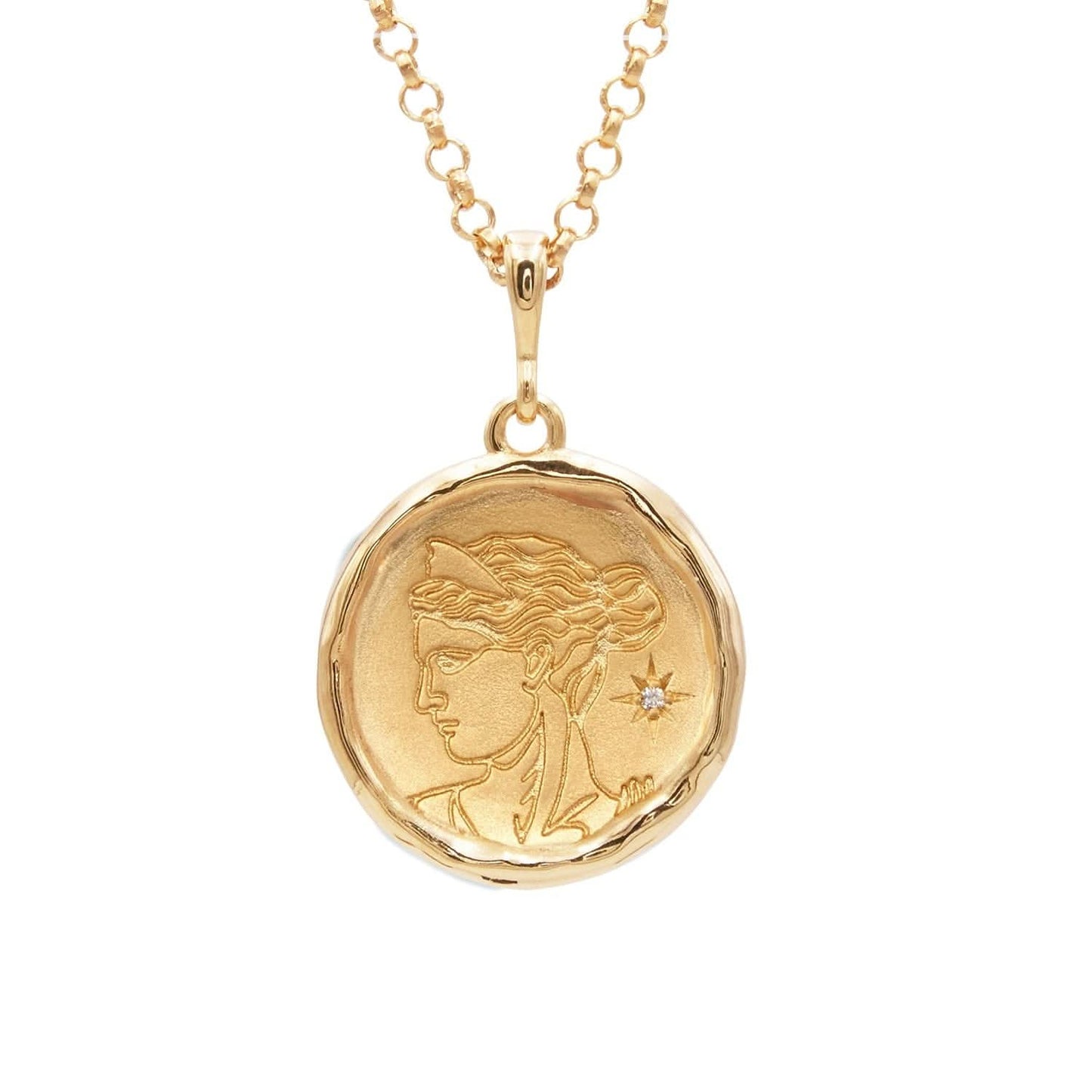 Artemis Goddess of Wild Things Necklace with Diamond