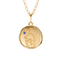 Athena Goddess of Courage Necklace with Sapphire