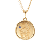 Athena Goddess of Courage Necklace with Sapphire