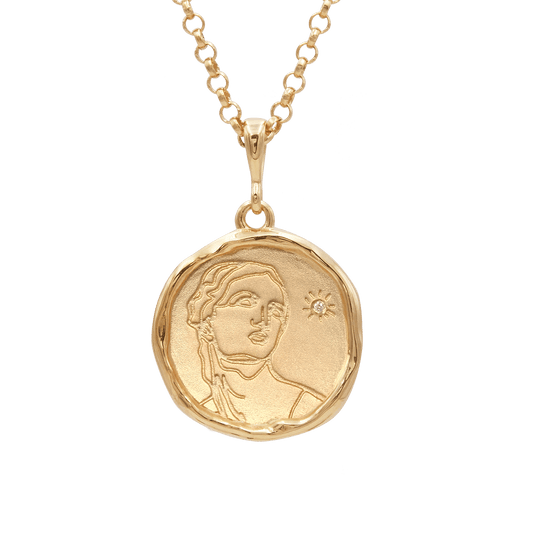 Circe Demi-Goddess of Witchcraft Necklace with Diamond