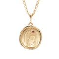 Persephone Goddess of Spring Necklace with Ruby