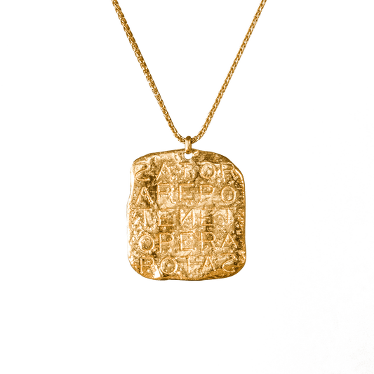 Magic Sator Square Gold Talisman Necklace