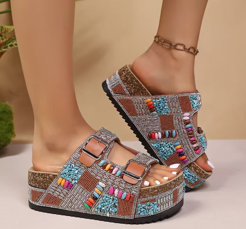 Women's Thick Sole Boho Sandals
