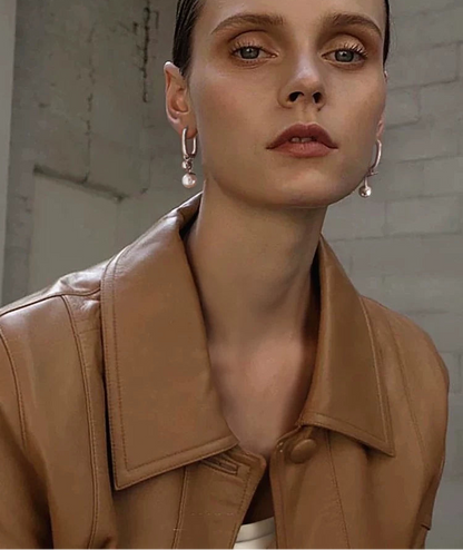 Vintage pearl and silver ball drop earrings