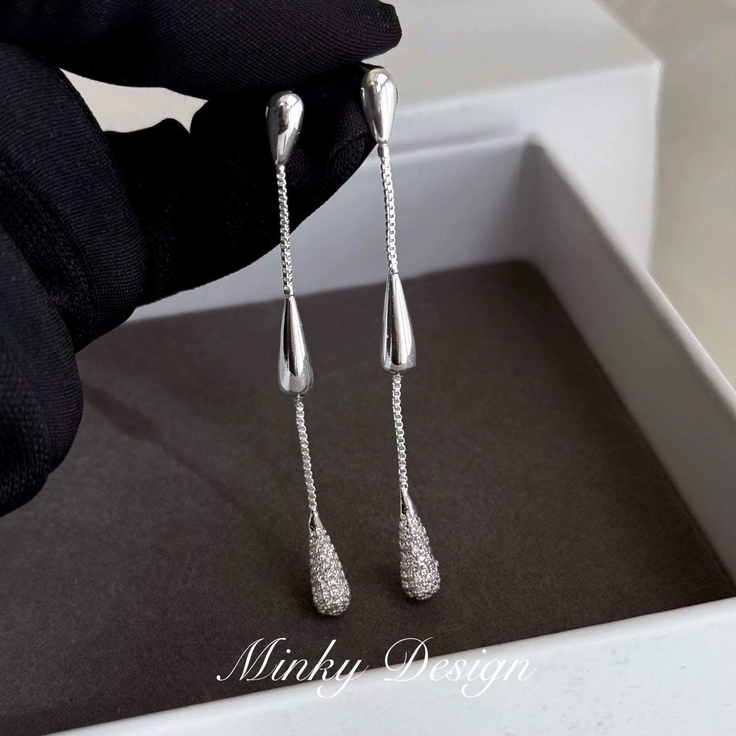 Rachel Teardrop Tassel Earrings