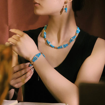 Original Design Natural Turquoise Three-Piece Set