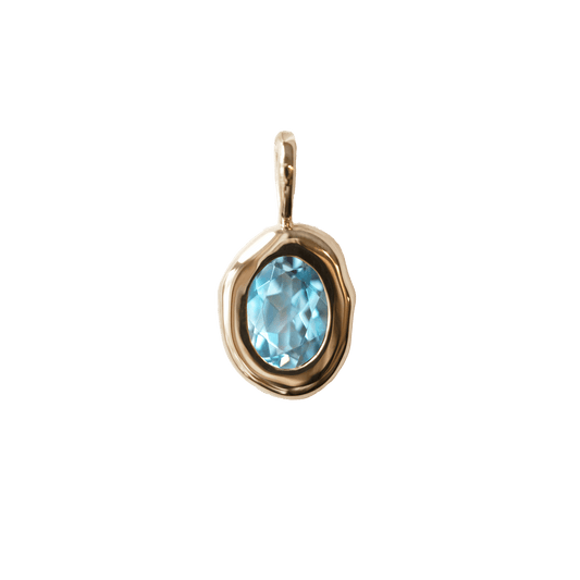 Molten Heirloom Pendant - Blue Topaz