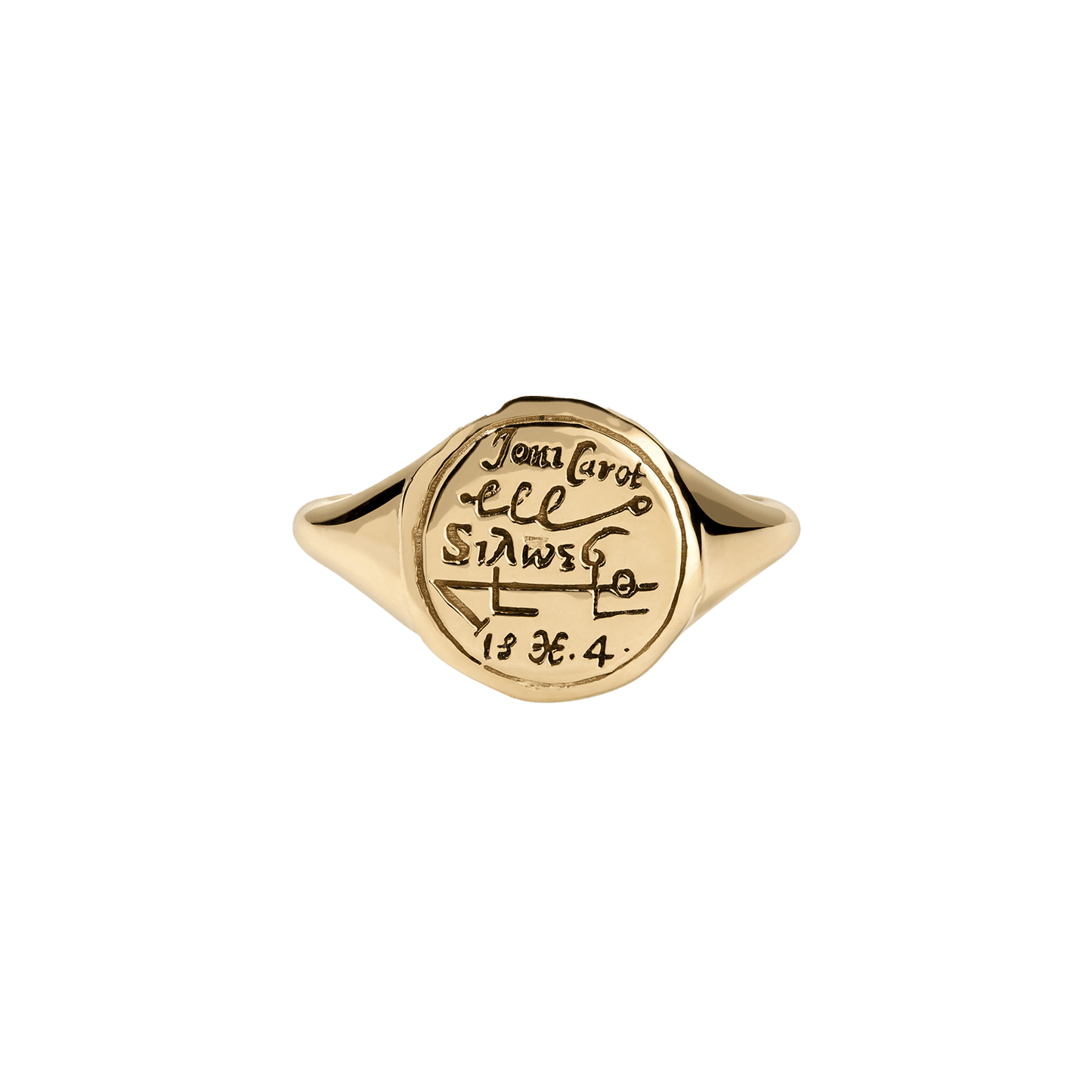 Pisces Alchemical Zodiac Signet Ring