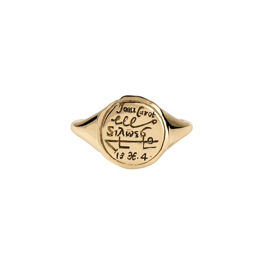 Pisces Alchemical Zodiac Signet Ring