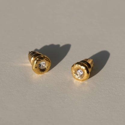 Pleiades White Sapphire Studs