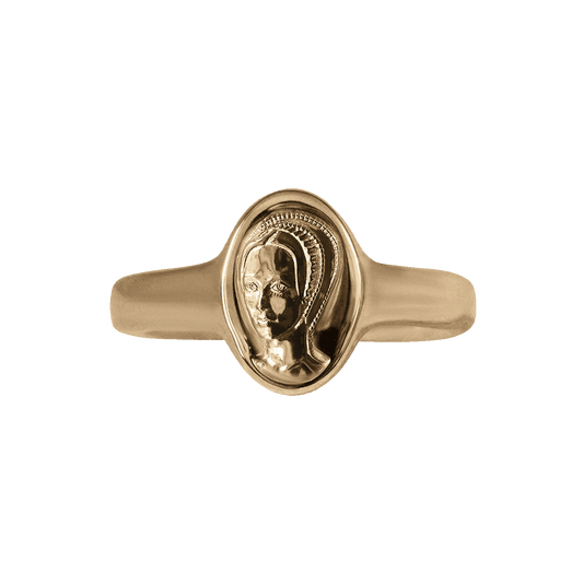 Anne Boleyn Solid Gold Signet Ring