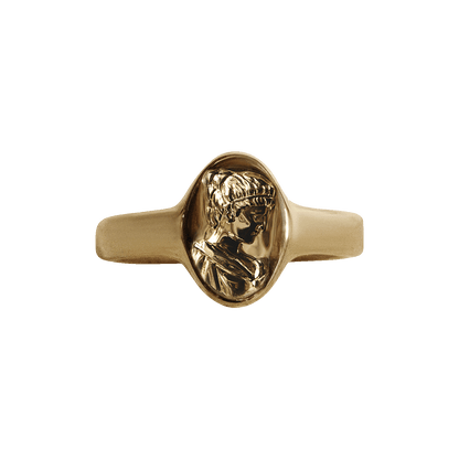Hypatia Solid Gold Signet Ring