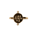 Liberi Vivas Roman Diamond Signet Ring