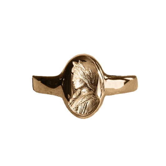 Sappho Solid Gold Signet Ring