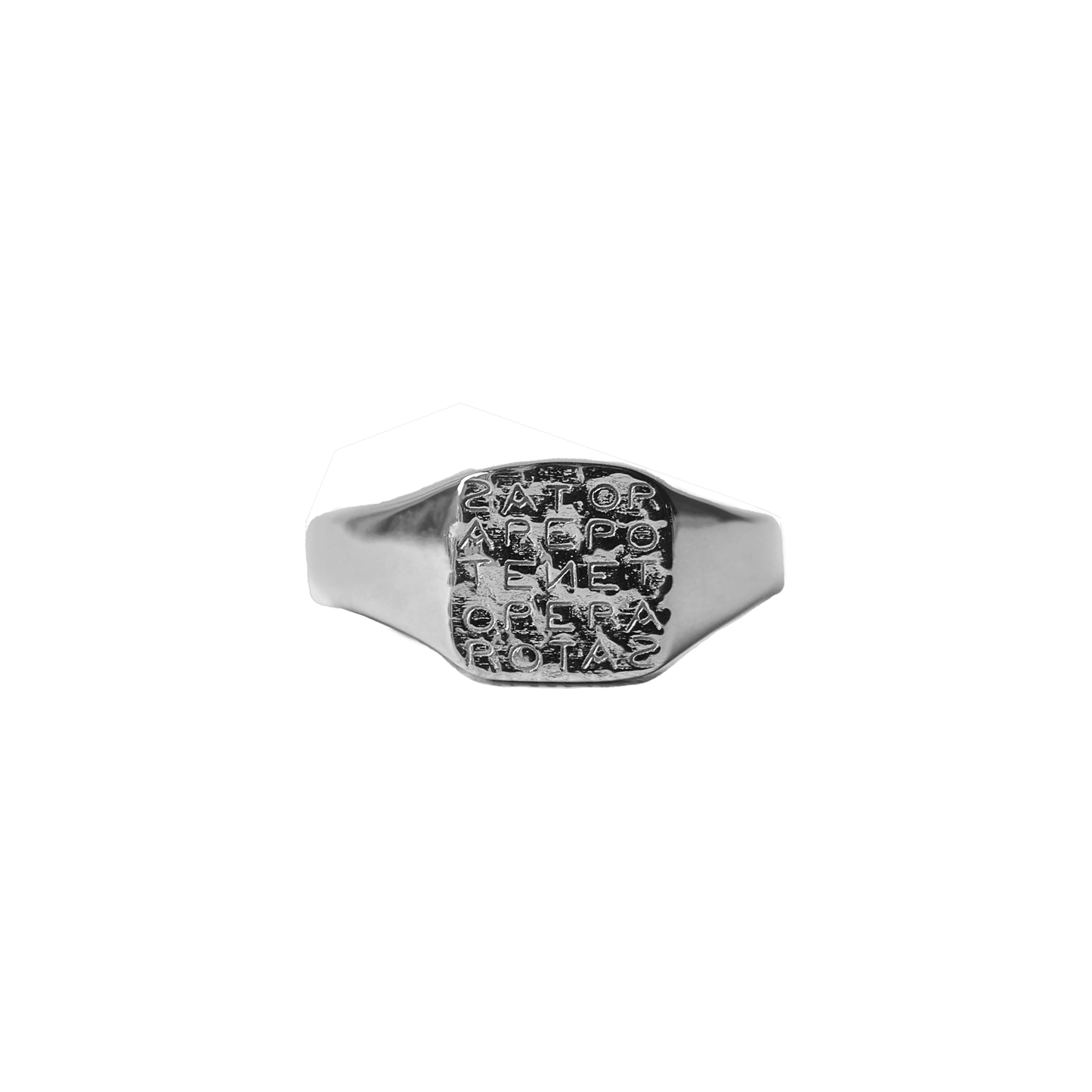 Magic Sator Square Gold Signet Ring