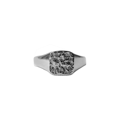 Magic Sator Square Gold Signet Ring