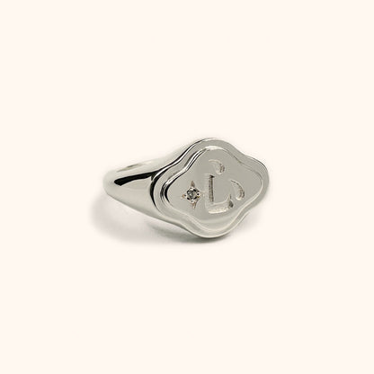 Shining Heart Signet Ring