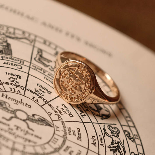 Sagittarius Alchemical Zodiac Signet Ring