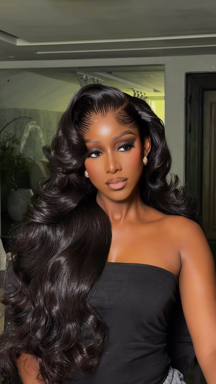 WEAR GO Glueless 7x6 Closure HD Lace Loose Body Wave Long Wig Pre-Cut Lace