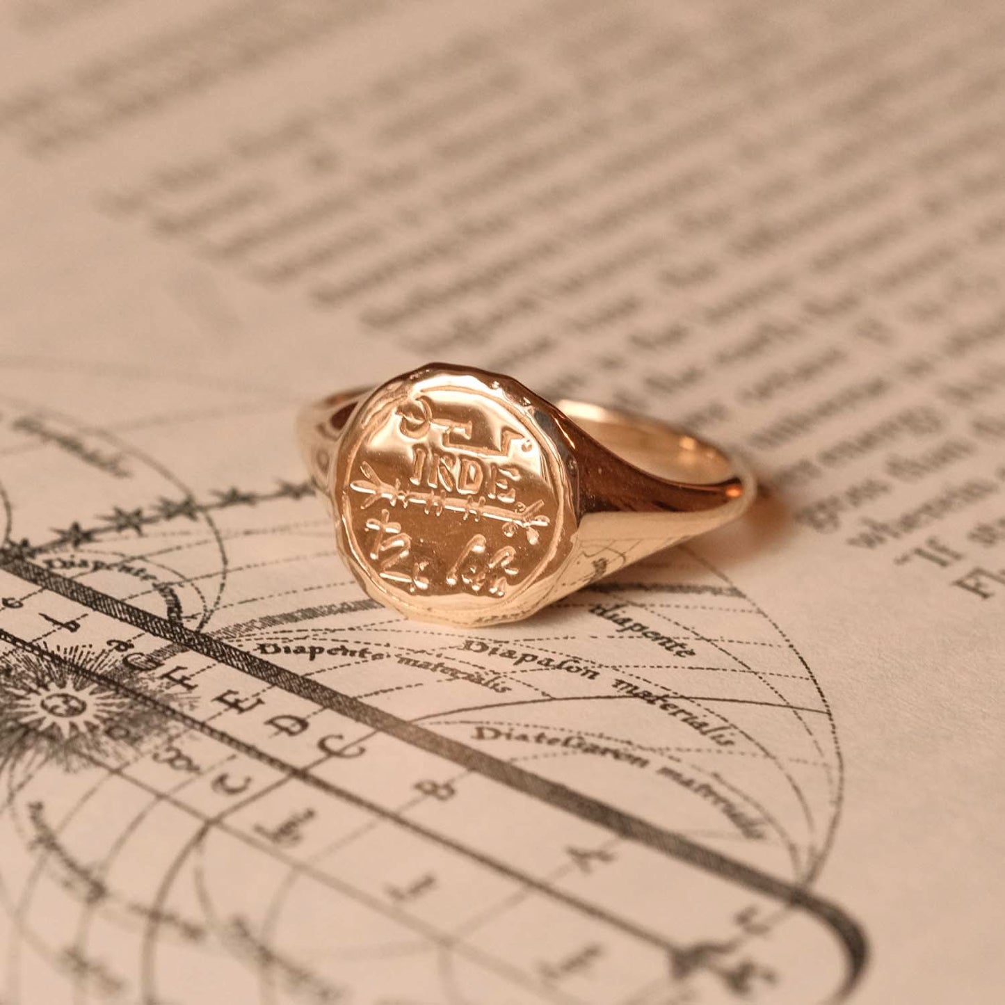 Scorpio Alchemical Zodiac Signet Ring