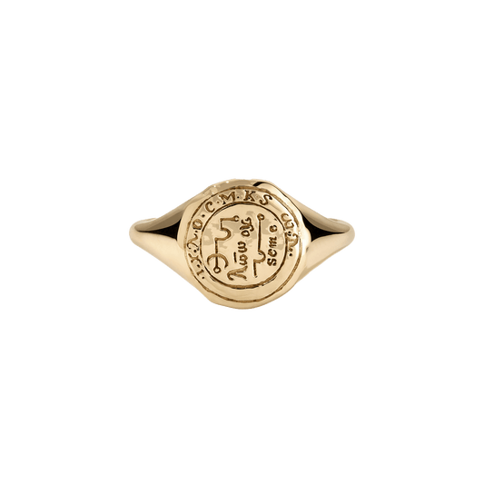 Taurus Alchemical Zodiac Signet Ring