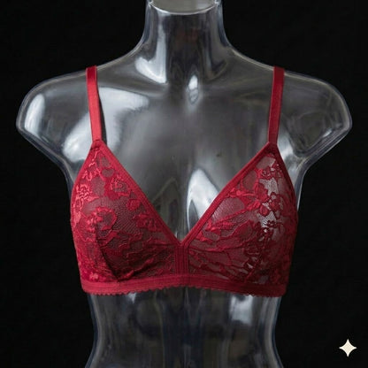 Net Lace Summer Bralette Collection – Non Padded Soft & Breathable Comfort Wear