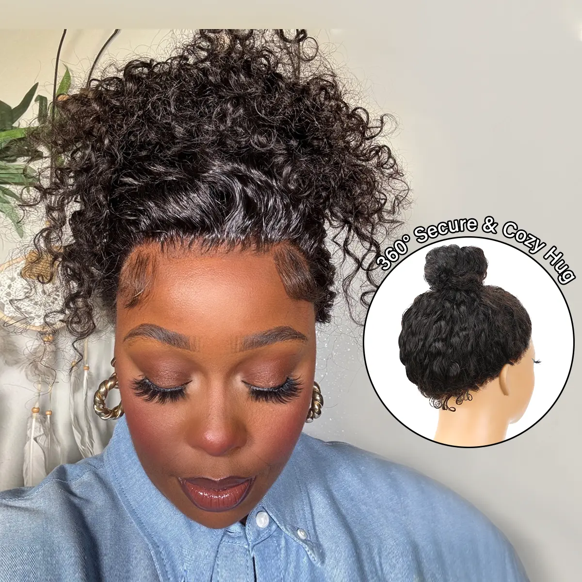 Water Wave 360 Lace Frontal Wear Go Glueless Wig Bleached Knots Pre-Cut Lace Invisi Drawstring Human Hair Wig