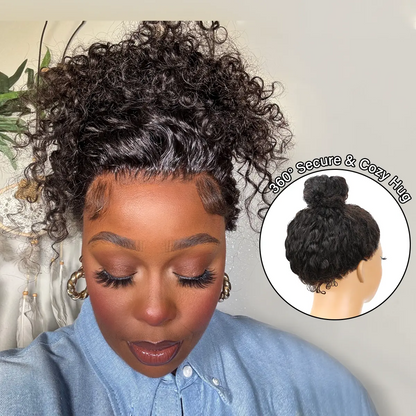 Water Wave 360 Lace Frontal Wear Go Glueless Wig Bleached Knots Pre-Cut Lace Invisi Drawstring Human Hair Wig