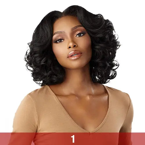 13x6 HD Lace Front Wig, Kinky Body Wave 14", Glueless Synthetic Hair with Kinky Edge, Synthetic Lace Wigs, Frontal Lace Wigs