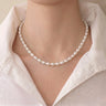 7-8mm Unique Natural Rice Freshwater Pearl Necklace