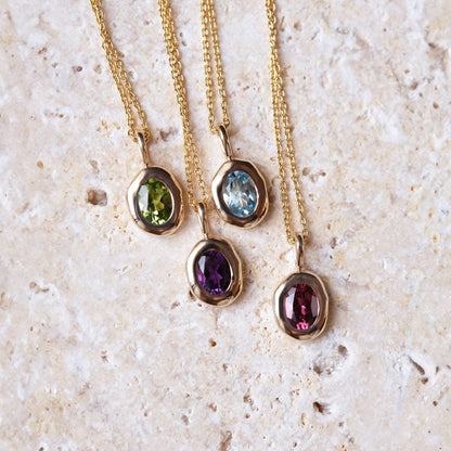 Molten Heirloom Pendant - Garnet