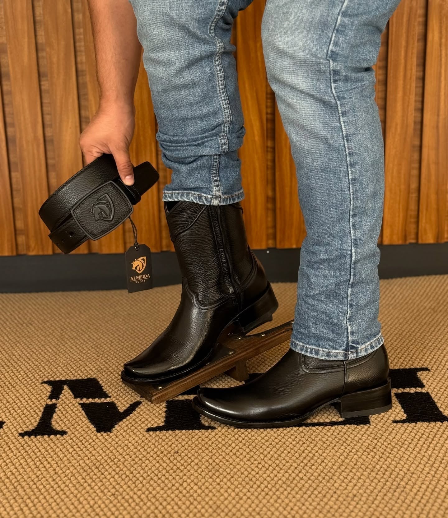 Original Deerskin  Zipper Cowboy Boots