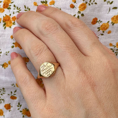 Taurus Alchemical Zodiac Signet Ring