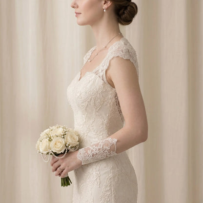 Bridal Pearl Necklace - Asymmetric 3-4.5mm Freshwater Station Choker 925 Sterling Silver for Bride