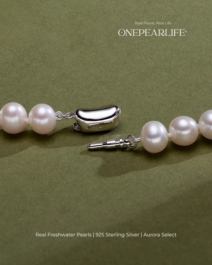 7-9.5mm White Freshwater Pearl Necklace