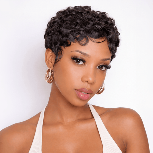 Pixie Cut Finger Wave Wig