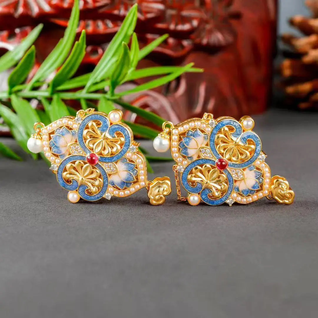 BodhiBloom Lotus Bloom Enamel Pendant