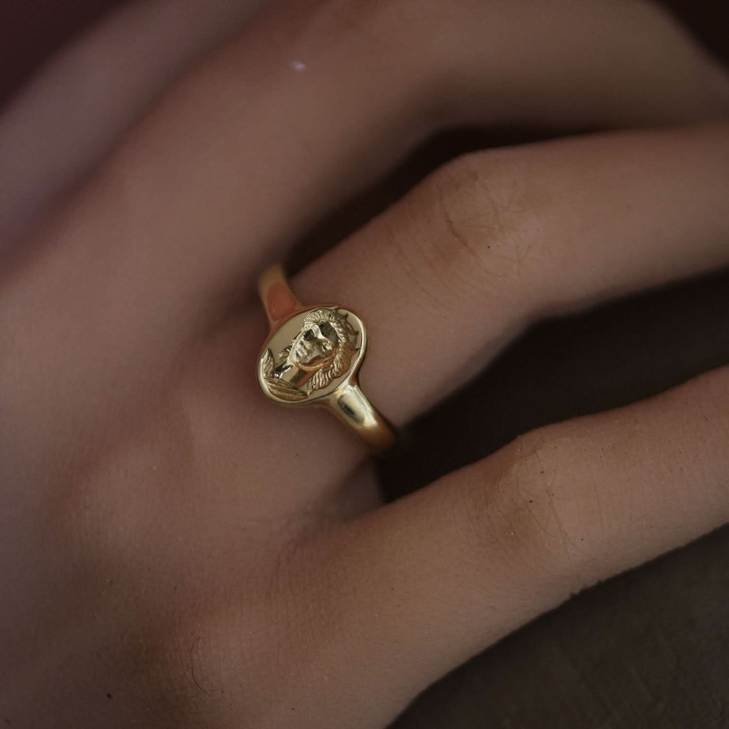 Boudica Solid Gold Signet Ring