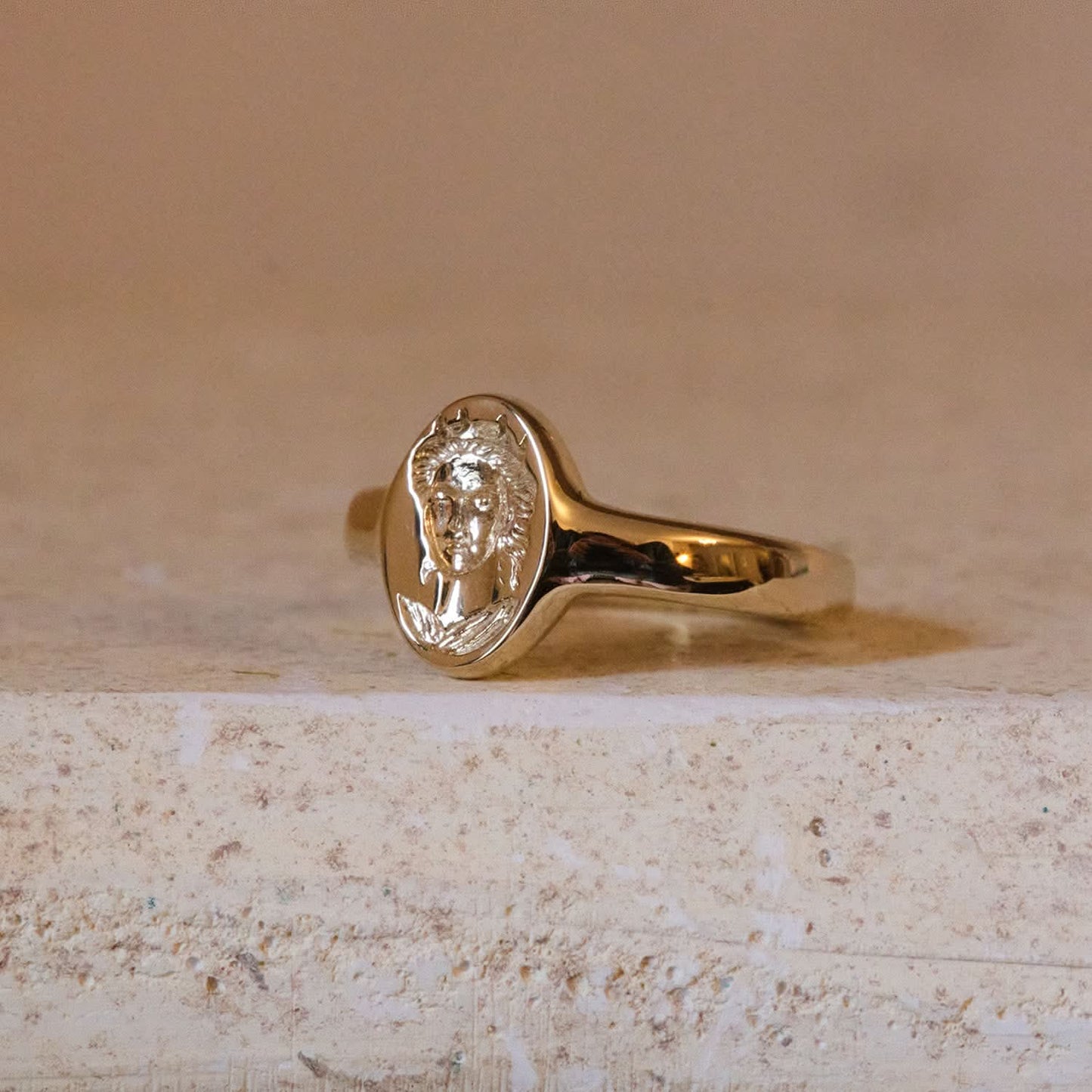 Boudica Solid Gold Signet Ring