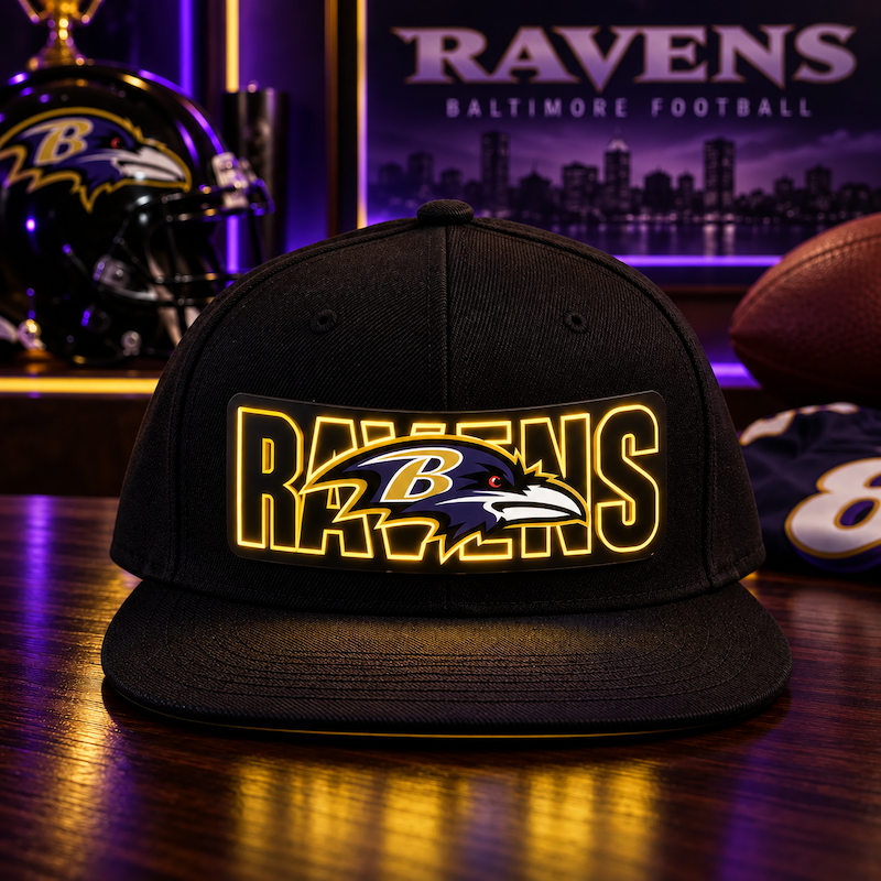 Football Fan LED Light-Up Snapback Cap