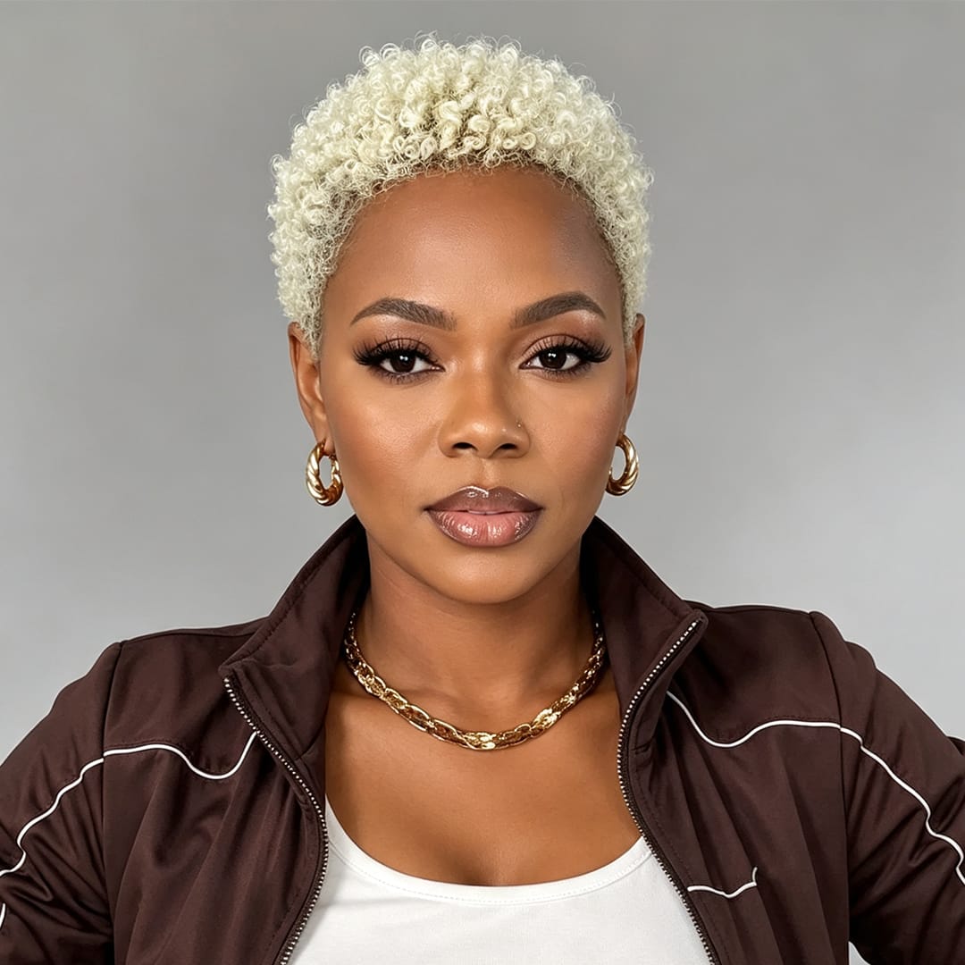 Pixie 13X4 Short Curly Hair For Black Women
