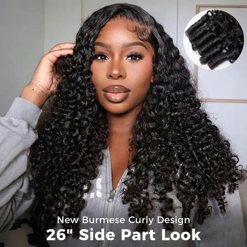 13x6 Lace Frontal Glueless Wigs #4 Brown Color 220% Density Water Wave Virgin Human Hair Wigs Pre Plucked Natural Hairline