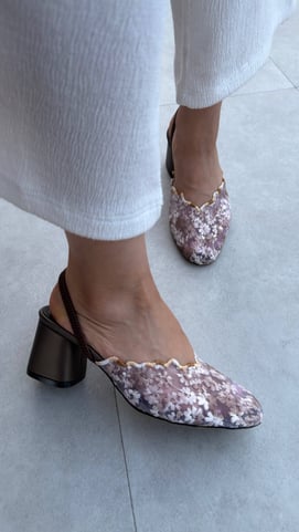 Daisy embroidery WOMEN'S HIGH HEELS