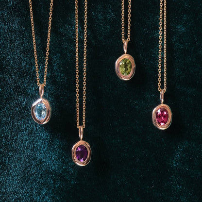 Molten Heirloom Pendant - Blue Topaz