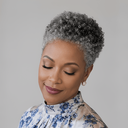 Pixie Lace Salt And Pepper Wig For Black Women