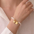 Organic Baroque Pearl Bracelet, 4-5mm Dainty Natural Pearl Layering Bracelet