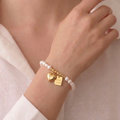 Organic Baroque Pearl Bracelet, 4-5mm Dainty Natural Pearl Layering Bracelet