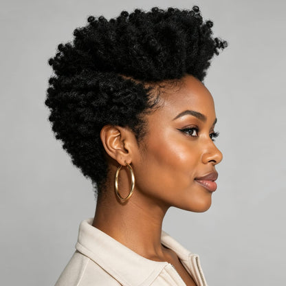 Pixie Lace Full Density Afro Curl Wig For Black Women